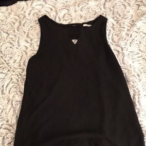 Black flowy tank